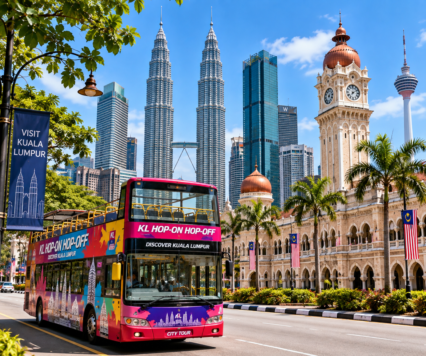 Kuala Lumpur Hop On Hop Off sightseeing bus