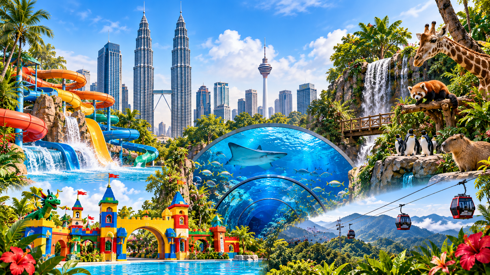 Malaysia family experiences theme parks aquariums and attractions