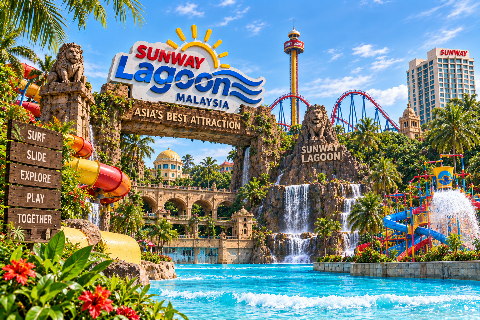 Sunway Lagoon Malaysia family theme park and water park