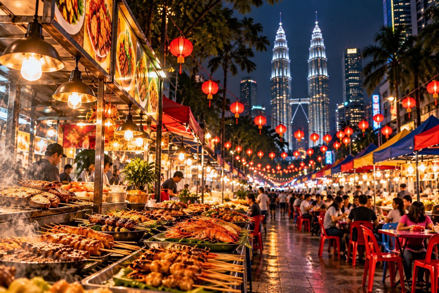 Jalan Alor food street night market Kuala Lumpur