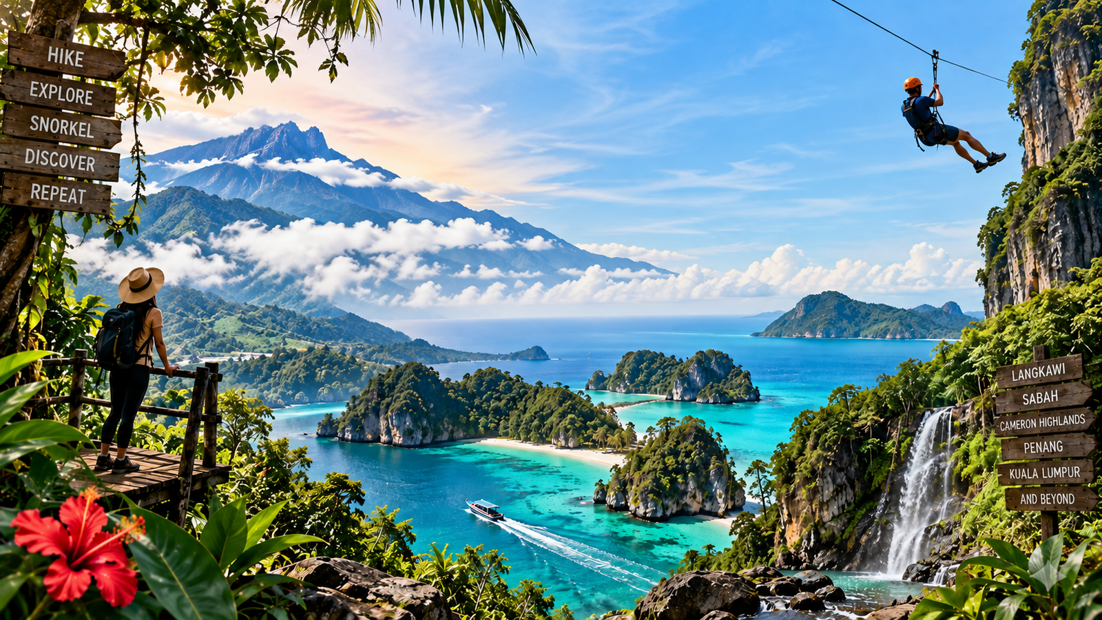 Malaysia nature and adventure rainforest mountains and wildlife