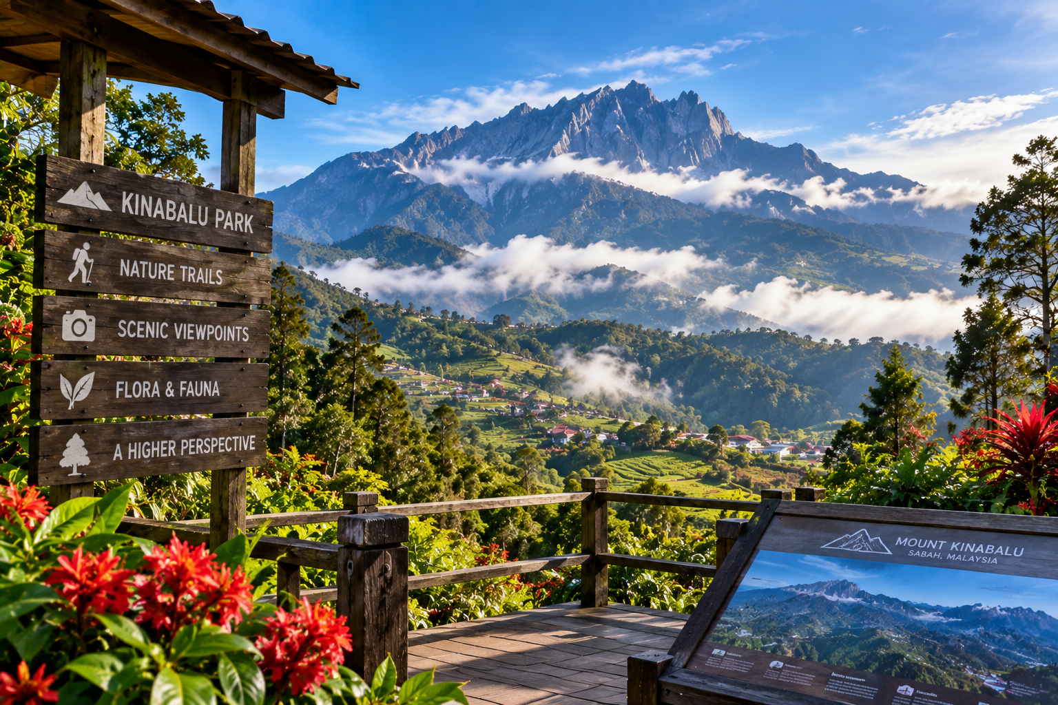 Mount Kinabalu Kundasang Sabah Malaysia mountain scenery