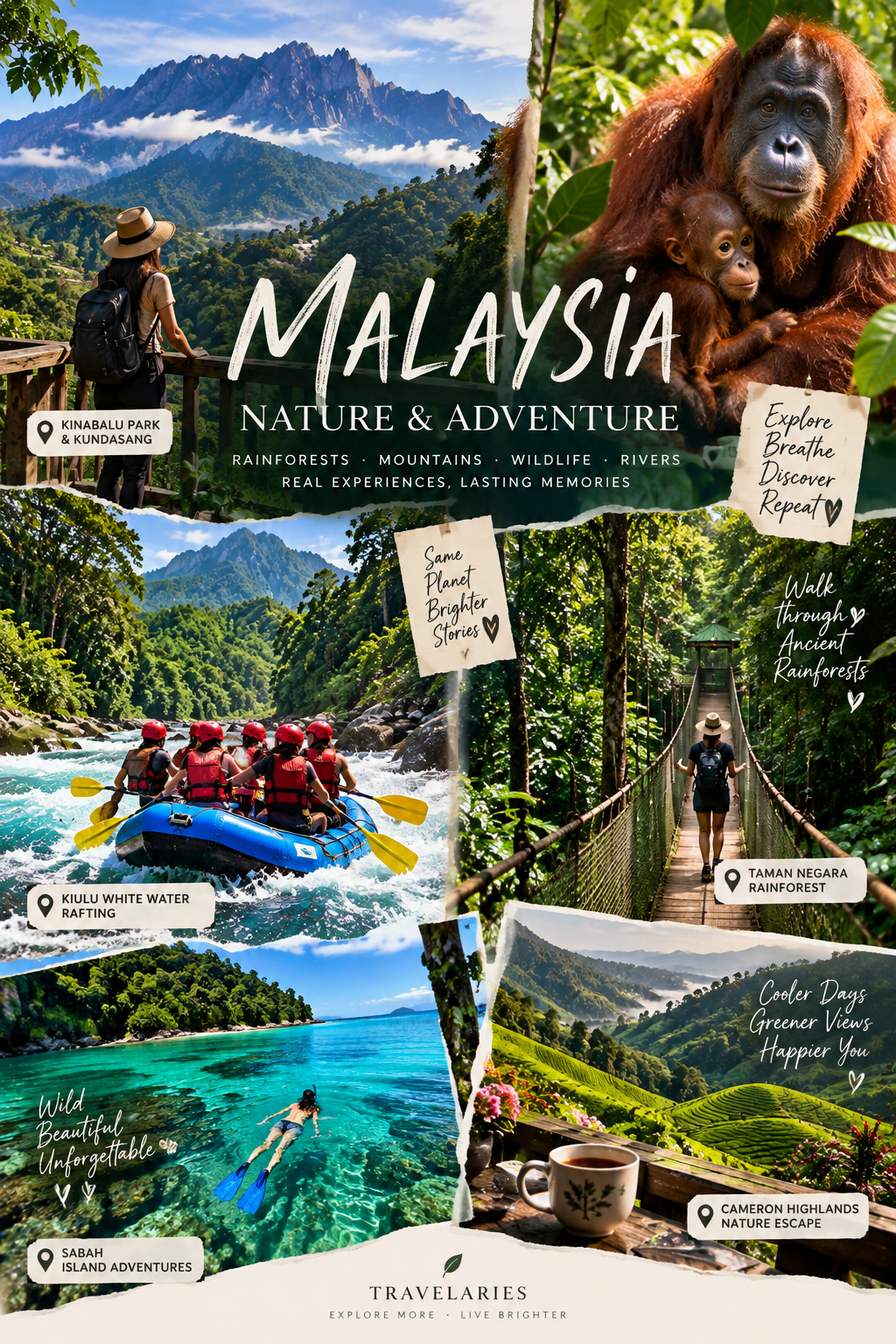 Pinterest guide to Malaysia nature and adventure experiences