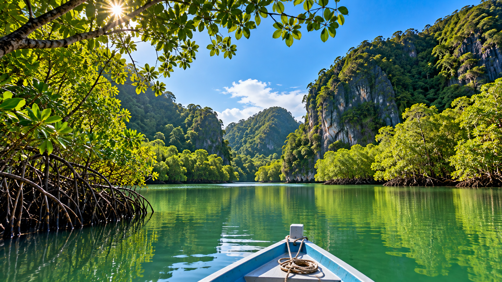 Kilim Geoforest Park mangrove boat cruise in Langkawi Malaysia